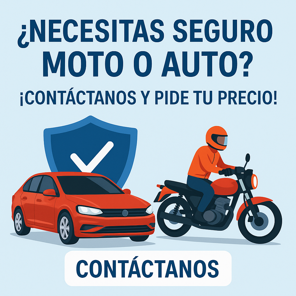 ¿Necesitas seguro para tu coche o moto?